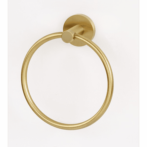 Alno A8340-SB Contemporary I Bath Towel Ring, Satin Brass UPC: 785584093524