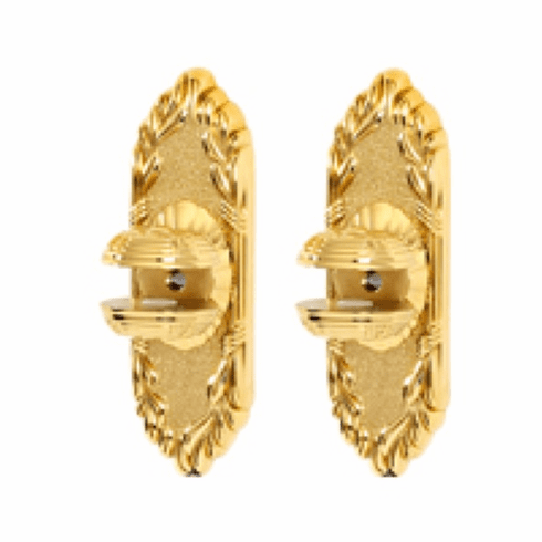 Alno A8550-PB Ribbon & Reed Bath Glass Shelf Brackets Only, Polished Brass UPC: 785584029202