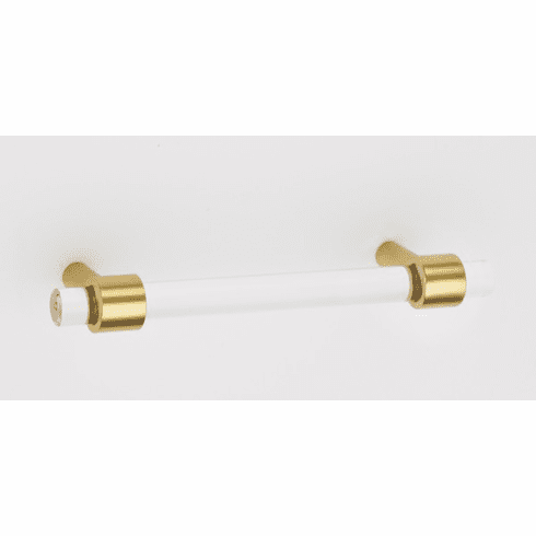 Alno A860-35-PB Contemporary Acrylic 3 1/2" Pull, Polished Brass UPC: 785584099649