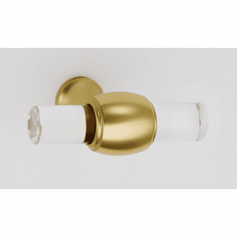 Alno A870-45-PB/NL Royale Acrylic 1 3/4" Knob, Unlacquered Brass UPC: 785584100079