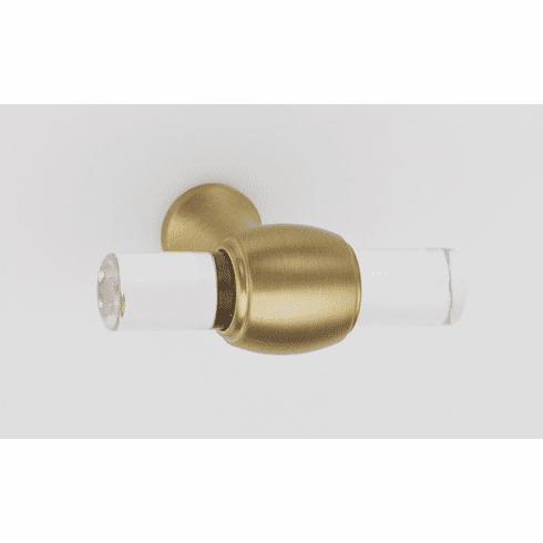 Alno A870-45-SB Royale Acrylic 1 3/4" Knob, Satin Brass UPC: 785584100109