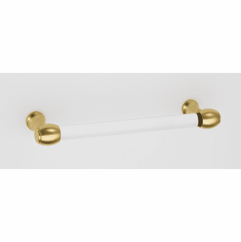 Alno A870-6-PB Royale Acrylic 6" Pull, Polished Brass UPC: 785584100345