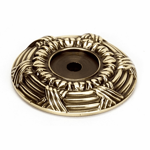 Alno A885-58-PA Ribbon & Reed 1 5/8" Backplate, Polished Antique UPC: 785584880476