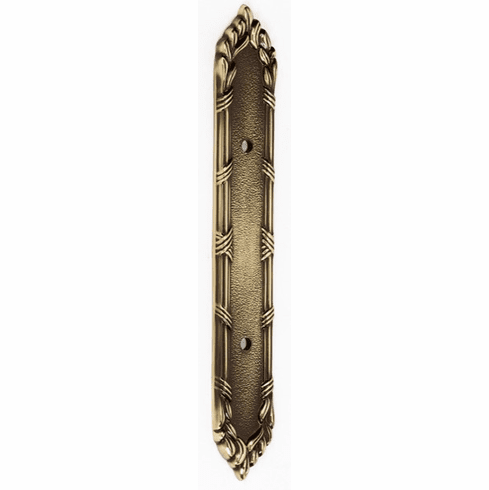 Alno A887-3-PA Ribbon & Reed 7 1/4" Backplate, Polished Antique UPC: 785584880537