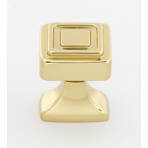 Alno A985-1-PB Cube 1" Knob, Polished Brass UPC: 785584045868