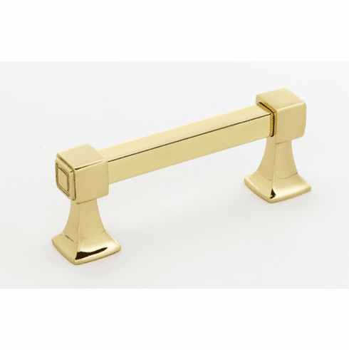 Alno A985-3-PB Cube 3" Pull, Polished Brass UPC: 785584045981