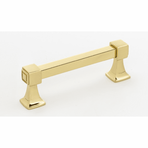 Alno A985-35-PB Cube 3 1/2" Pull, Polished Brass UPC: 785584045936