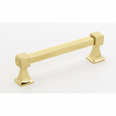 Alno A985-4-PB Cube 4" Pull, Polished Brass UPC: 785584046049