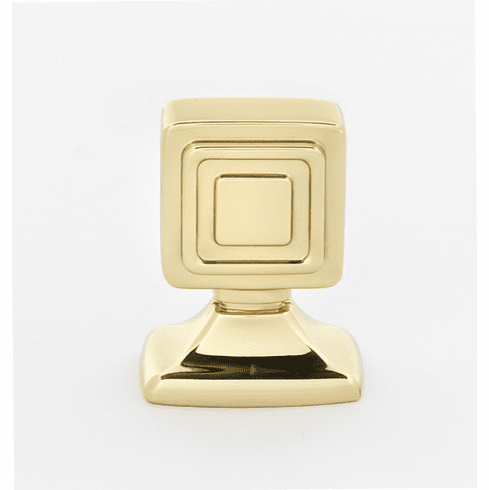 Alno A986-78-PB Cube 7/8" Knob, Polished Brass UPC: 785584001925