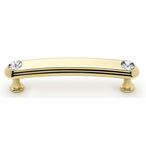 Alno C211-35-PB Swarovski Crystal 3 1/2" Crystal Pull, Polished Brass UPC: 785584016455