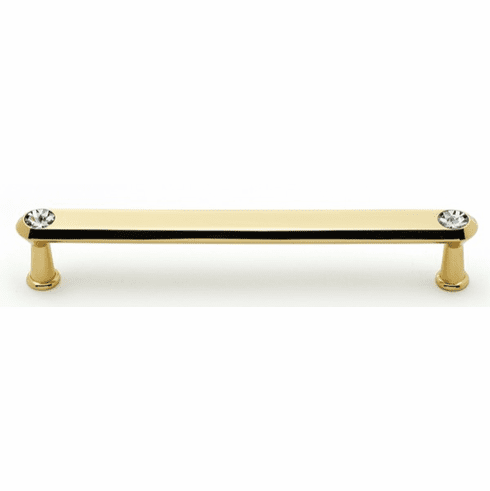 Alno C214-6-PB Swarovski Crystal 6" Crystal Pull, Polished Brass UPC: 785584017285