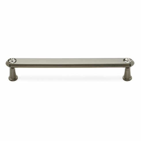 Alno C214-6-SN Swarovski Crystal 6" Crystal Pull, Satin Nickel UPC: 785584017339