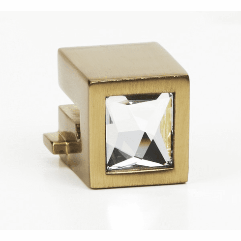 Alno C2671-SB Ring Pull Square Crystal Post Only SQ16.0mm, Satin Brass UPC: 785584093036