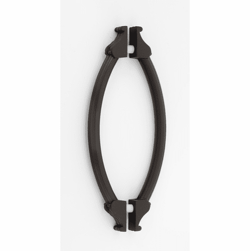Alno G1476-6-CHBRZ Fiore 6" Back to Back Glass Door Pull, Chocolate Bronze UPC: 785584057052
