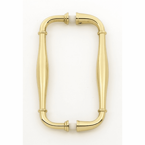 Alno G726-6-PB Charlie'S 6" Back to Back Glass Door Pull, Polished Brass UPC: 785584057762