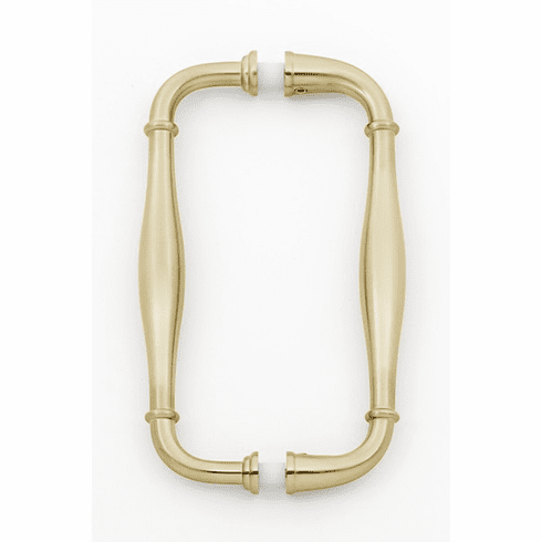 Alno G726-6-SB Charlie'S 6" Back to Back Glass Door Pull, Satin Brass UPC: 785584096648