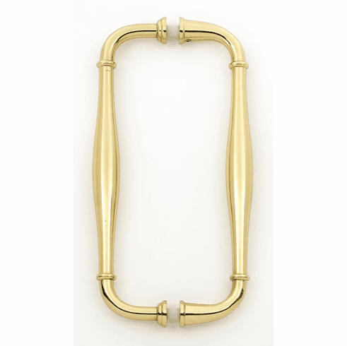 Alno G726-8-PB Charlie'S 8" Back to Back Glass Door Pull, Polished Brass UPC: 785584057878