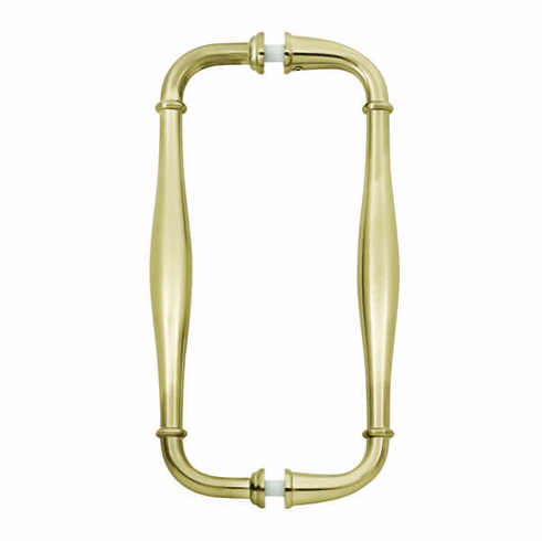 Alno G726-8-SB Charlie'S 8" Back to Back Glass Door Pull, Satin Brass UPC: 785584096655