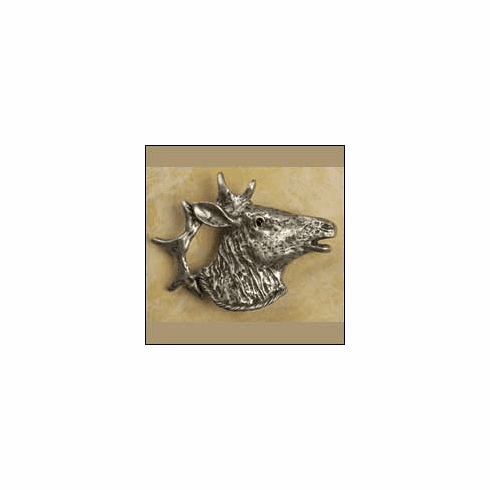 Anne at Home 104 Elk Head Right Cabinet Knob 4.75 x 3.5 x 1"