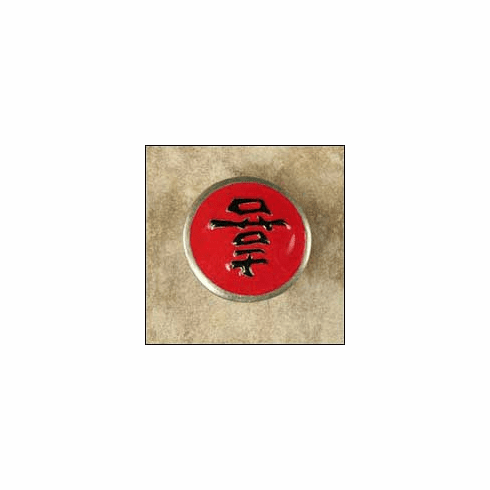 Anne at Home 222922-19 1 3/4" Happiness Red/Black/Pewter Epoxy Cabinet Knob 1.75 x 1.75 x 0.75"