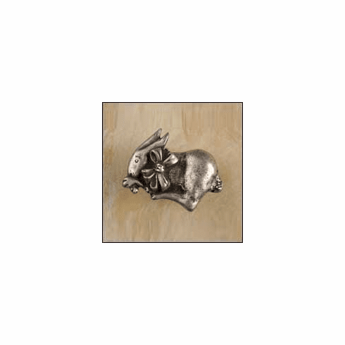 Anne at Home 485 Bunny w/Bow Left Cabinet Knob 1.75 x 1.25 x 1"