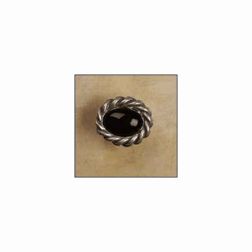 Anne at Home 530 Braided Knot w/Stone Cabinet Knob 1.25 x 1.5 x 1"