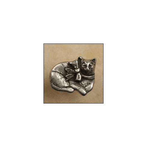 Anne at Home 580 Calico Cat Small Right Cabinet Knob 1.25 x 1 x 1"