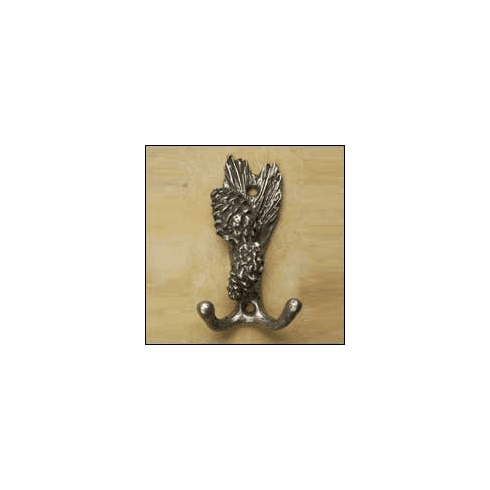 Anne at Home 591 Double pinecone Wall Hook 2.25 x 4 x 1.25"