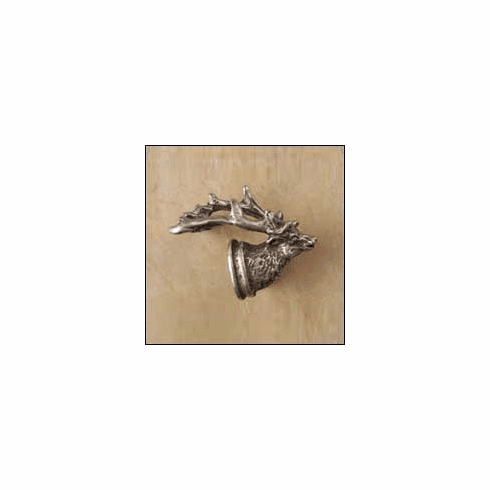 Anne at Home 642 Elk Head Small Right Cabinet Knob 1.75 x 1.5 x 0.75"