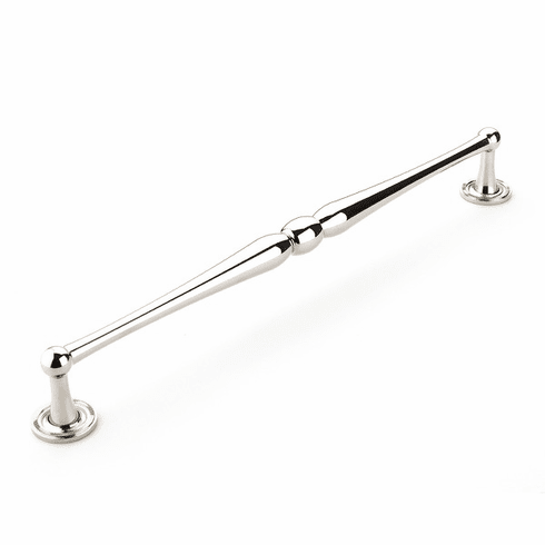 Schaub 578-PN Atherton, Appliance Pull, 15" cc with knurled footplate, Polished Nickel