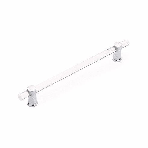 Schaub 402-26 Lumiere, Acrylic Appliance Pull, 12" cc, with Polished Chrome stem
