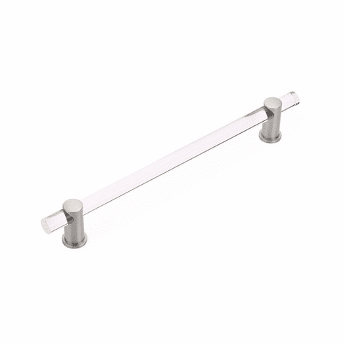 Schaub 402-15 Lumiere, Acrylic Appliance Pull, 12" cc, with Satin Nickel stem