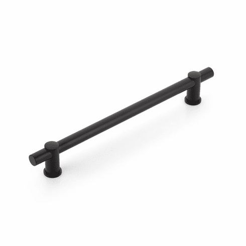 Schaub 422-MB Fonce' Appliance Pull, 12" cc, with Matte Black bar and Matte Black stems..