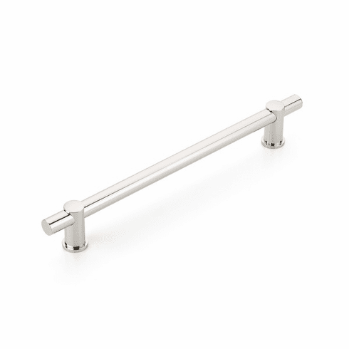 Schaub 422-PN Fonce' Appliance Pull, 12" cc, with Polished Nickel bar and Polished Nickel stems..