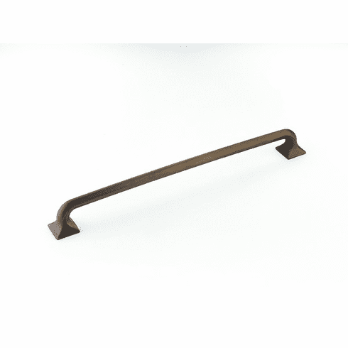 Schaub 218-ABZ Northport, Appliance Pull with square bases, Ancient Bronze, 15" cc