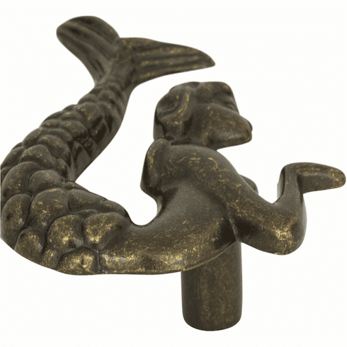 Atlas Homewares 190L-BB Mermaid 2 1/2" Length Novelty Knob Burnished Bronze