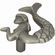 Atlas Homewares 190R-P Mermaid 2 1/2" Length Novelty Knob Pewter