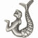 Atlas Homewares 190R-P Mermaid 2 1/2" Length Novelty Knob Pewter