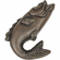 Atlas Homewares 2204-R Fish 2 1/4" Length Novelty Knob Rust
