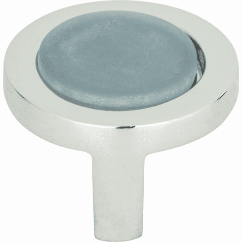 Atlas Homewares 229-BLU-CH Spa 1-1/4" Diameter Round Knob Polished Chrome