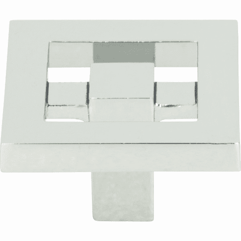 Atlas Homewares 260-CH Nobu 1 3/8" Length Square Knob Polished Chrome