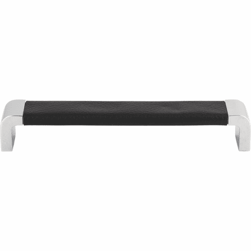 Atlas Homewares 3151-BL Paradigm 6 5/16" Center to Center Bar pull CH & Black Leather
