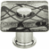 Atlas Homewares 3207-CH Eclipse Glass Square Knob 1 1/2 Inch - Polished Chrome