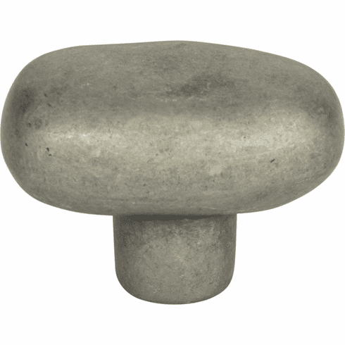 Atlas Homewares 332-P Distressed 1 11/16" Length Oval Knob Pewter