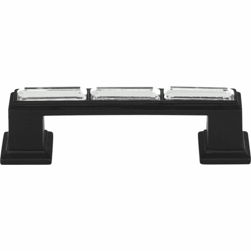 Atlas Homewares 341-BL Legacy Crystal 3" Center to Center Bar pull Matte Black