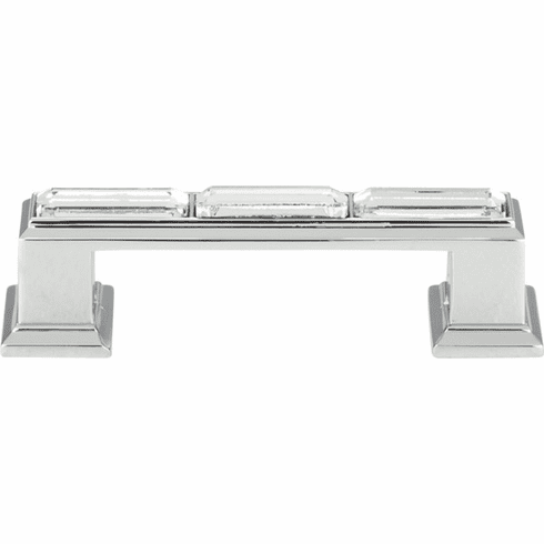 Atlas Homewares 341-CH Legacy Crystal 3" Center to Center Bar pull Polished Chrome