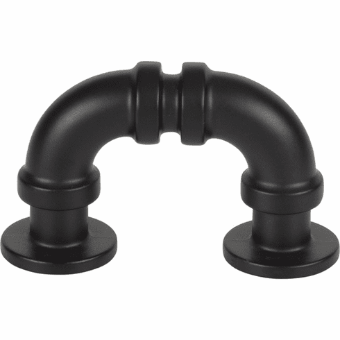 Atlas Homewares 366-BL Steam Punk 1 5/16" Center to Center Bar pull Matte Black
