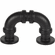 Atlas Homewares 366-BL Steam Punk 1 5/16" Center to Center Bar pull Matte Black