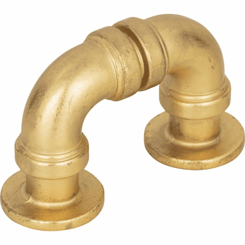 Atlas Homewares 366-UB Steam Punk 1 5/16" Center to Center Finger pull Vintage Brass