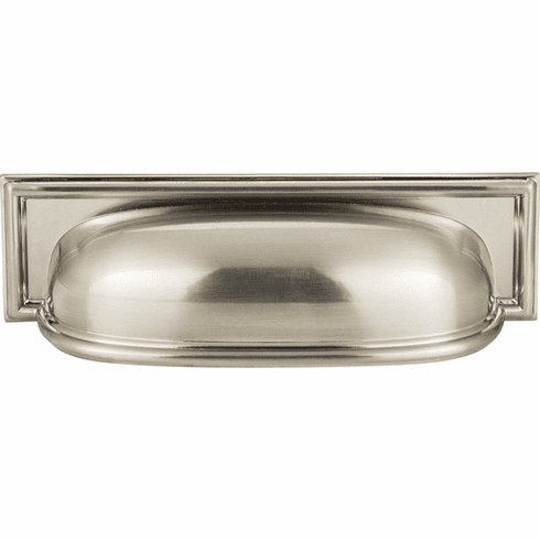 Atlas Homewares 383-BRN Campaign 3 3/4" Center to Center Cup/Bin pull Brushed Nickel